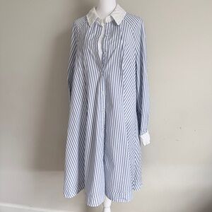 Neiman Marcus Coastal Nautical Old Money Tunic Resortwear Dress - Size 14